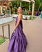 Sexy Purple A-line Halter Women Long Prom Evening Party Dress,ZX380