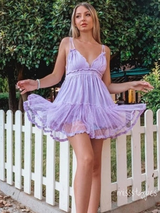 Cute Purple Sweetheart Tulle Mini New Arrival Homecoming Dresses,HM116