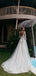 White Appliqued Full Sleeveless Side Slit Fashion Wedding Dresses,HS85