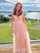 Pretty Pink A-line Maxi Long Prom Dress Ideas, Evening Party Dresses,ZX491