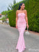 Elegant Pink Mermaid Maxi Long Prom Dress Ideas, Evening Party Dresses,ZX476