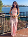 Sexy Pink Spaghetti Straps Long Prom Dress To Impress, Evening Party Dresses,ZX440