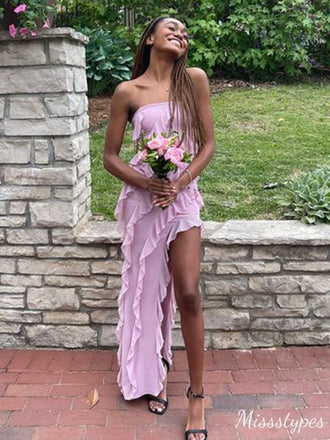 Sexy Sheath High Slit Maxi Long Prom Dress Ideas, Evening Party Dresses,ZX481