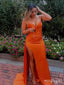 Simple Burgundy Sweetheart Spaghetti Strap Floor-Length Mermaid Prom Dresses ZX33