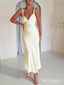 Yellow Women Spaghetti Strap Tea-Length Sweetheart Mermaid Prom Dresses,ZX86