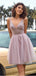 Purple Sweetheart Empire Tulle Pretty Mini New Arrival Homecoming Dresses,HM155