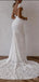 Sexy White V-Neck Cap Sleeve Appliqued Sweep Trailing Long Mermaid Wedding Dresses HS57