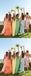 Colorful Mismatched Satin Mermaid Floor-Length Bridesmaid Dresses Online, BL171