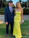 Sexy Yellow Mermaid Backless Maxi Long Prom Evening Party Women Dresses ,ZX399