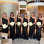 Sexy Black One Shoulder Satin Mermaid Floor-Length Bridesmaid Dresses Online, BL172