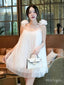 Lady Spaghetti Strap White Cozy Mini New Arrival Homecoming Dresses,HM152